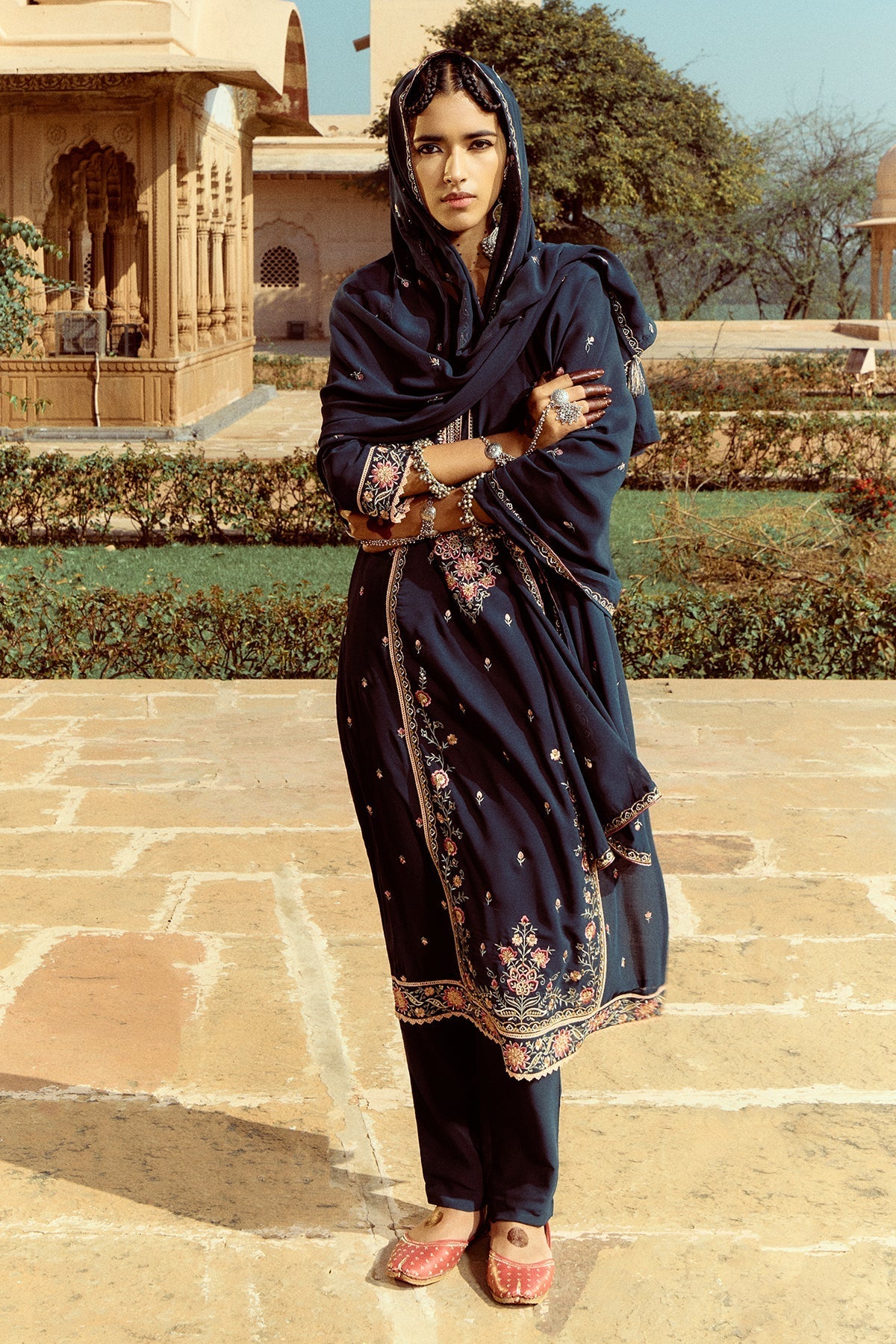 Sabhyata Ladies Western Kurti 3Pcs Set 251Sr940E Blue