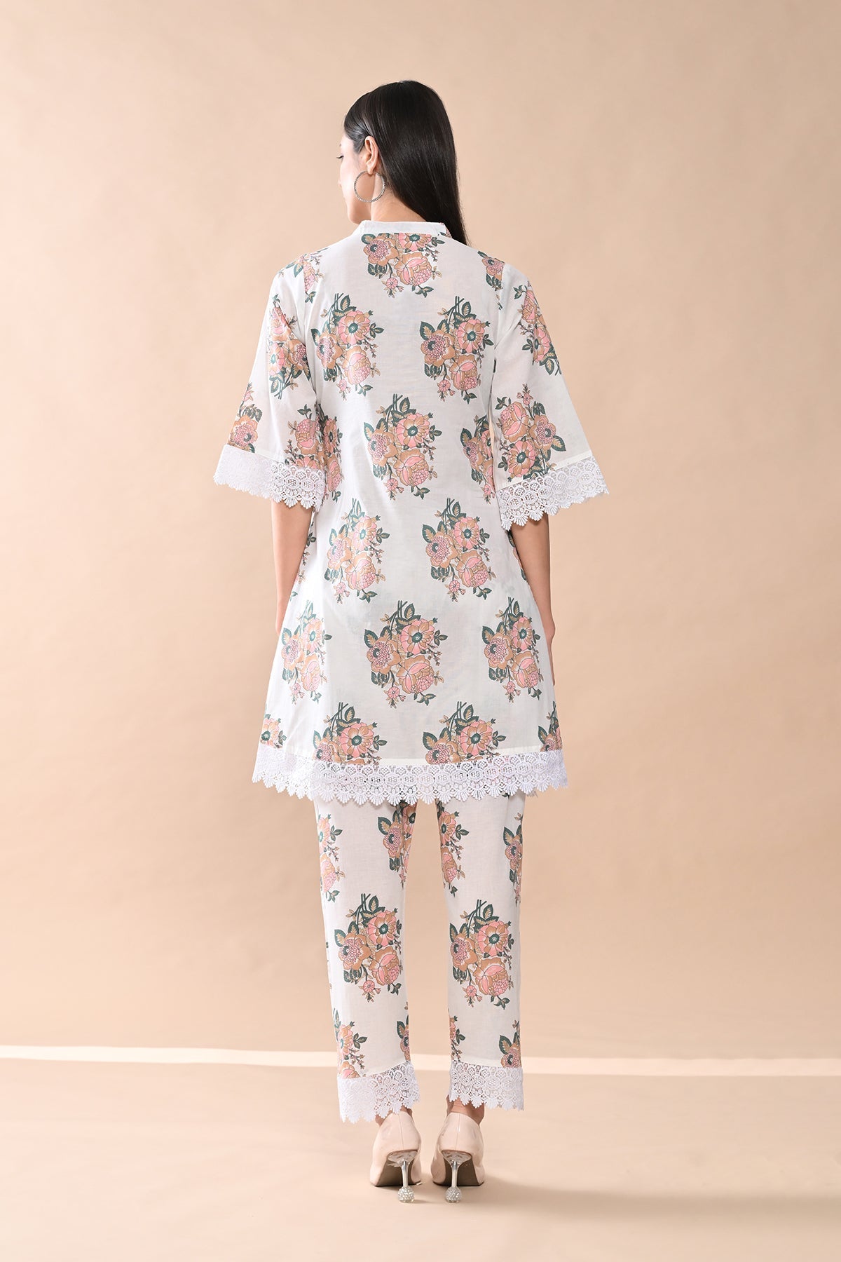 Sabhyata Ladies Western Kurti 2Pcs Set 252Aex20 White