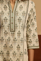 Sabhyata Ladies Western Kurti 2Pcs Set 252Dh1364 Cream