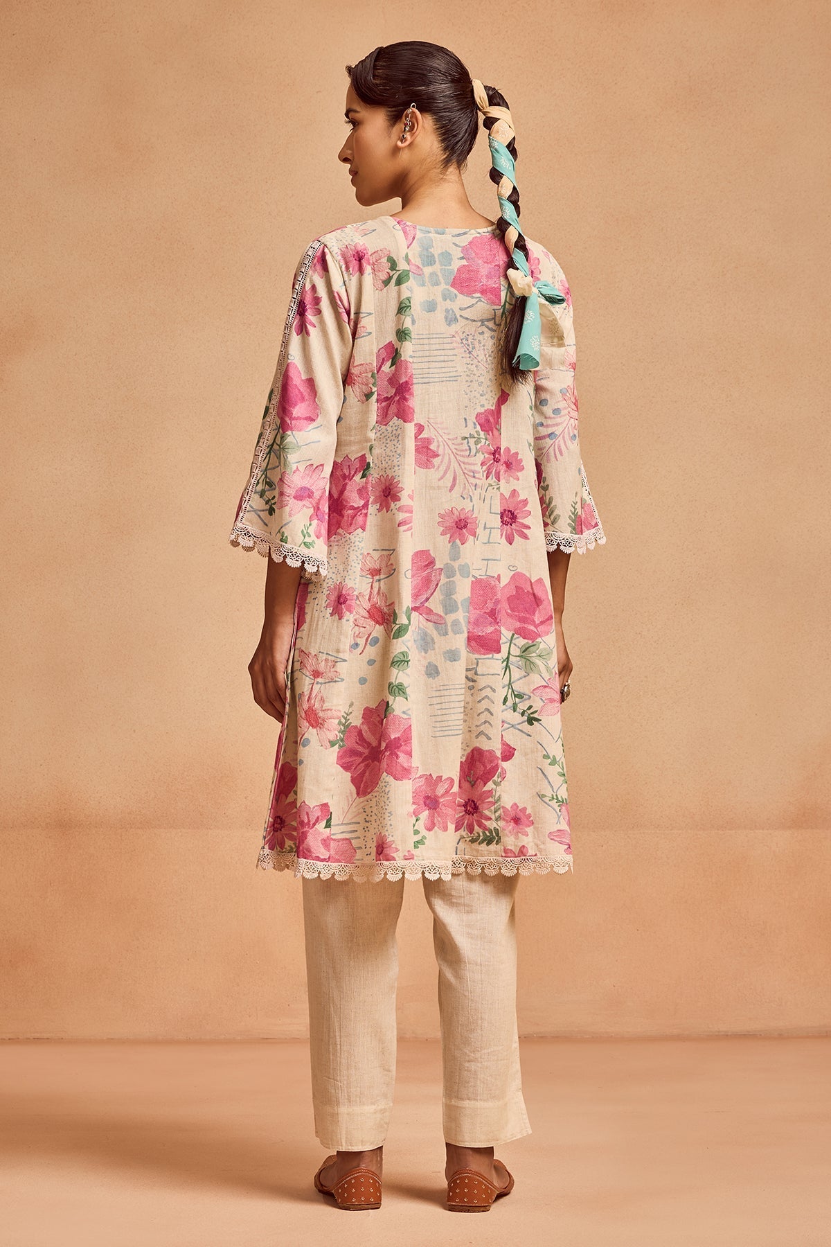 Sabhyata Ladies Western Kurti 2Pcs Set 253Aa2504 Cream