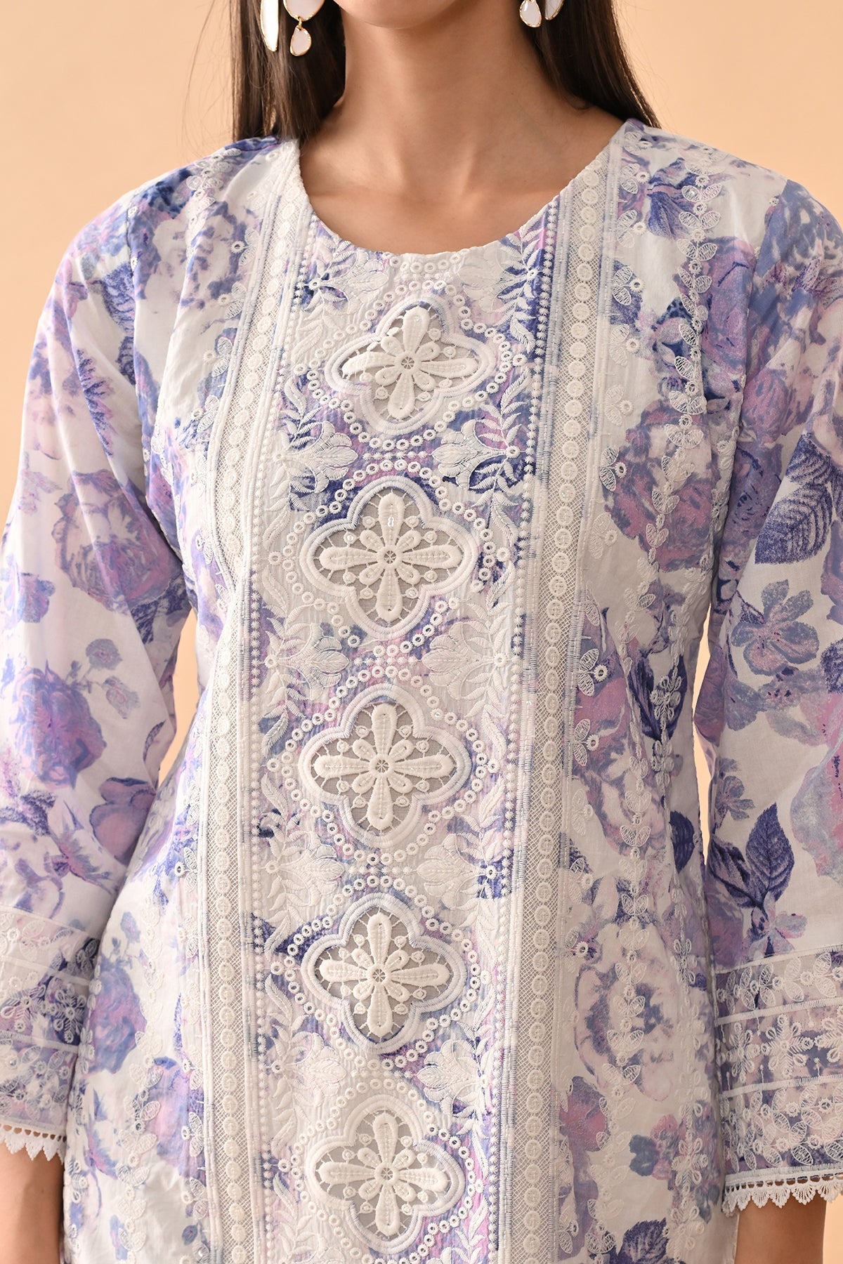 Sabhyata Ladies Western Kurti 2Pcs Set 253Alt2501 White