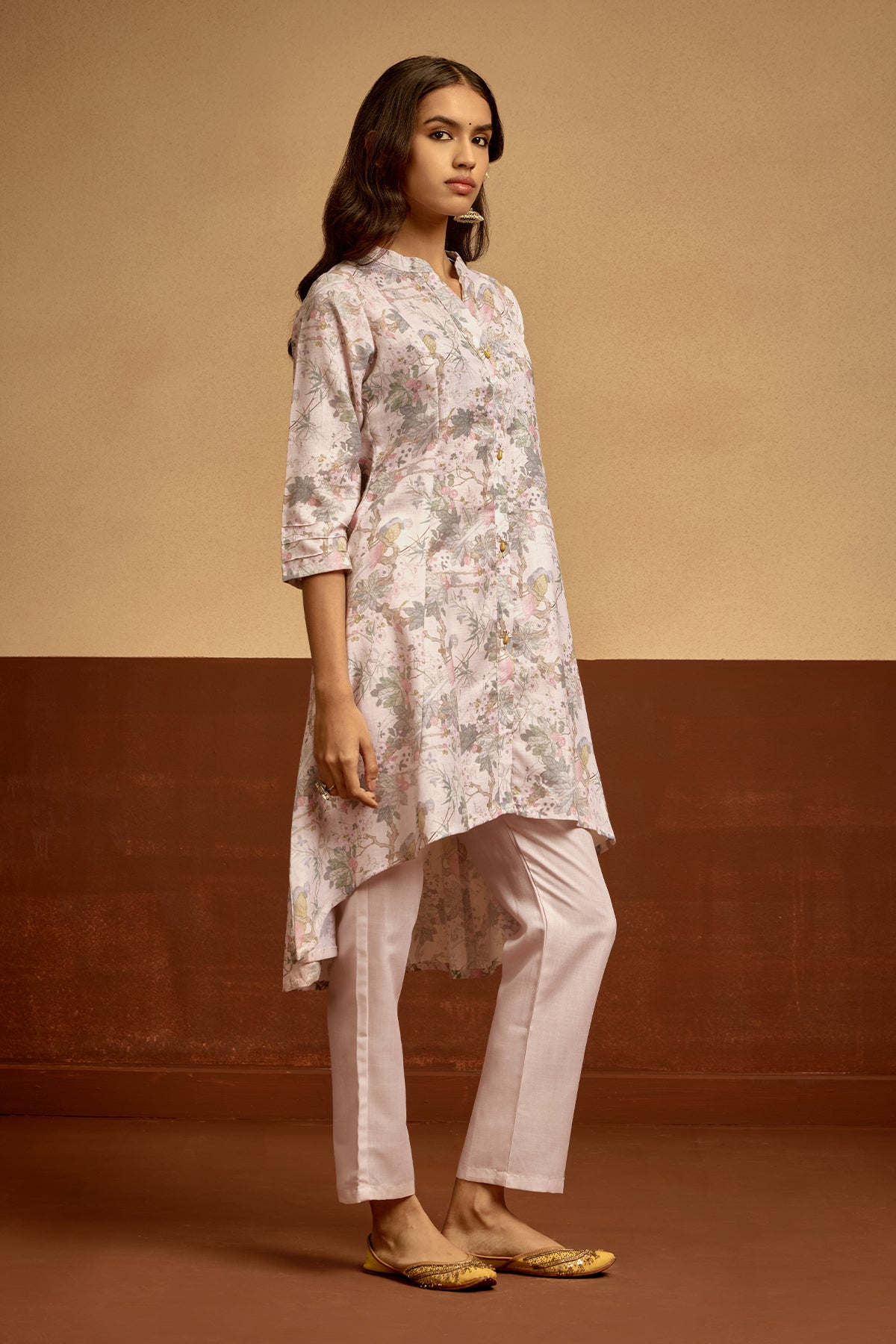Sabhyata Ladies Western Kurti 2Pcs Set 253Ew2502 Cream