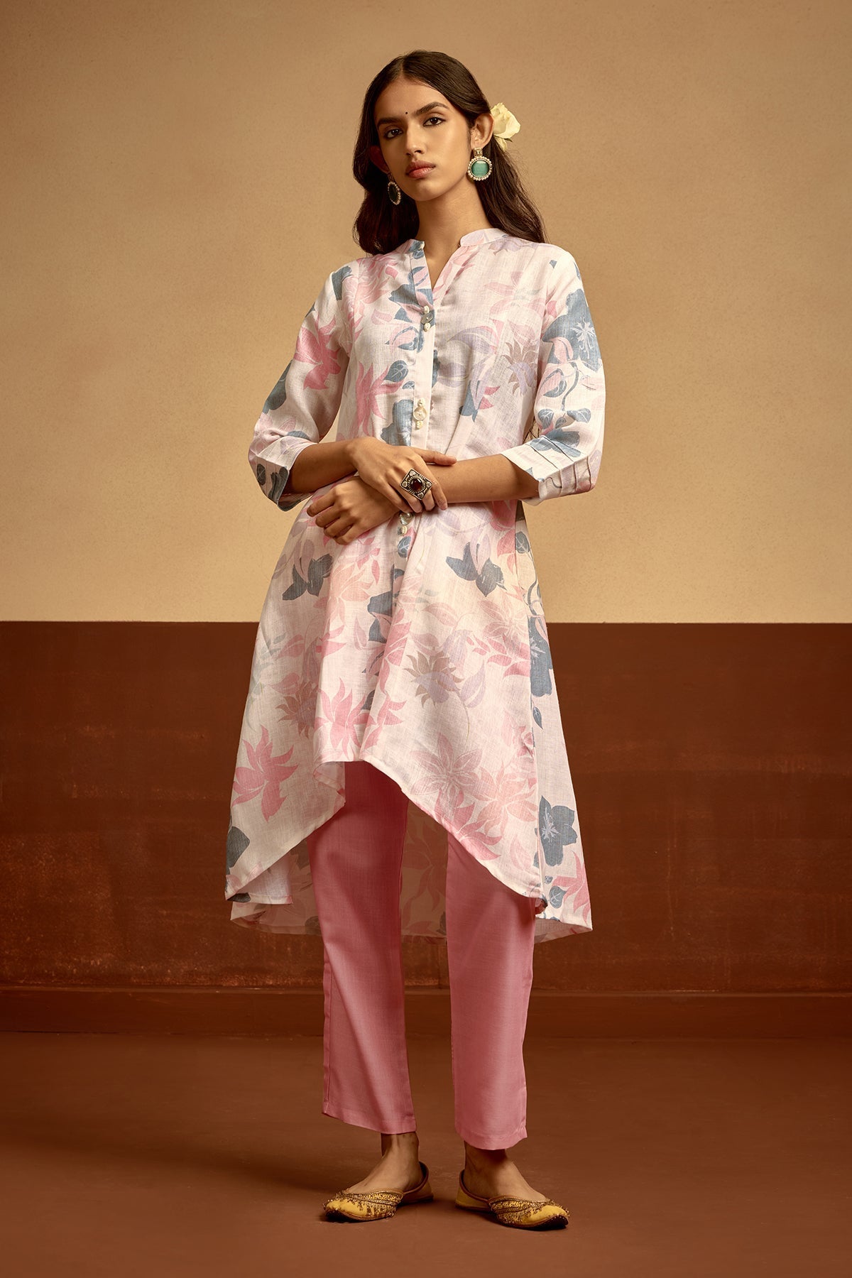 Sabhyata Ladies Western Kurti 2Pcs Set 253Ew2516 Cream