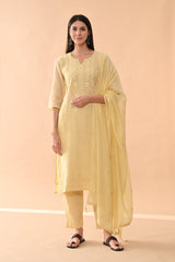 Sabhyata Ladies Western Kurti 3Pcs Set 253Inc2505 Yellow