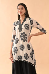 Sabhyata Ladies Western Kurti 2Pcs Set 253Nc845 Cream