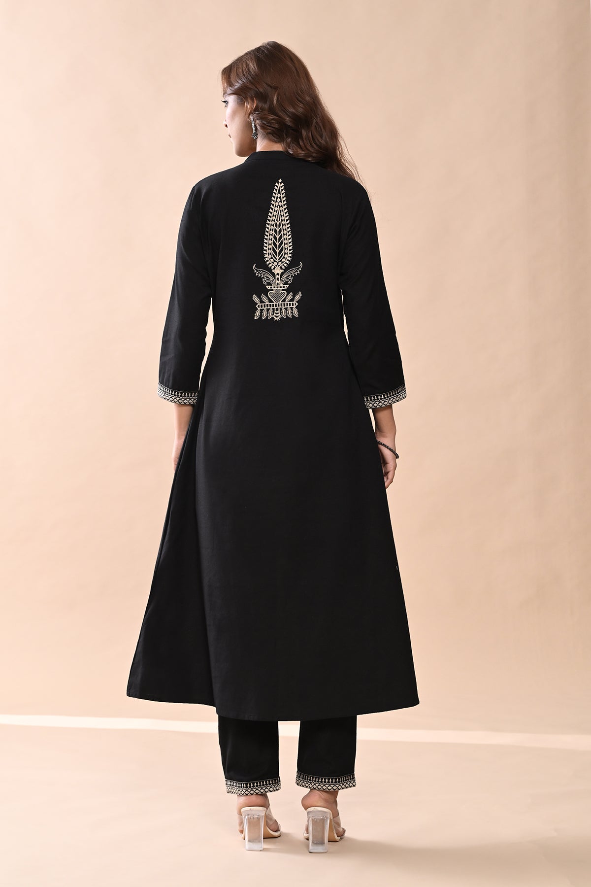Sabhyata Ladies Western Kurti 2Pcs Set 253Saf1432B Black