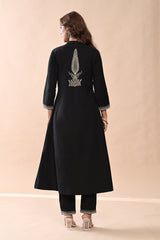 Sabhyata Ladies Western Kurti 2Pcs Set 253Saf1432B Black
