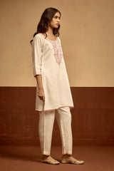 Sabhyata Ladies Western Kurti 2Pcs Set 253Sr963B Cream