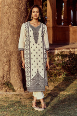 Sabhyata Ladies Western Kurti 3Pcs Set 253Vls7209 Cream