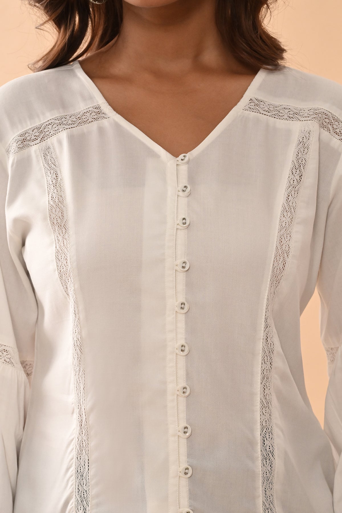 Sabhyata Ladies Western Kurti 1Pcs 254Bsk1452A White