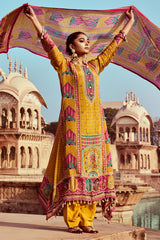 Sabhyata Ladies Western Kurti 3Pcs Set 255Kf2506 Mustard