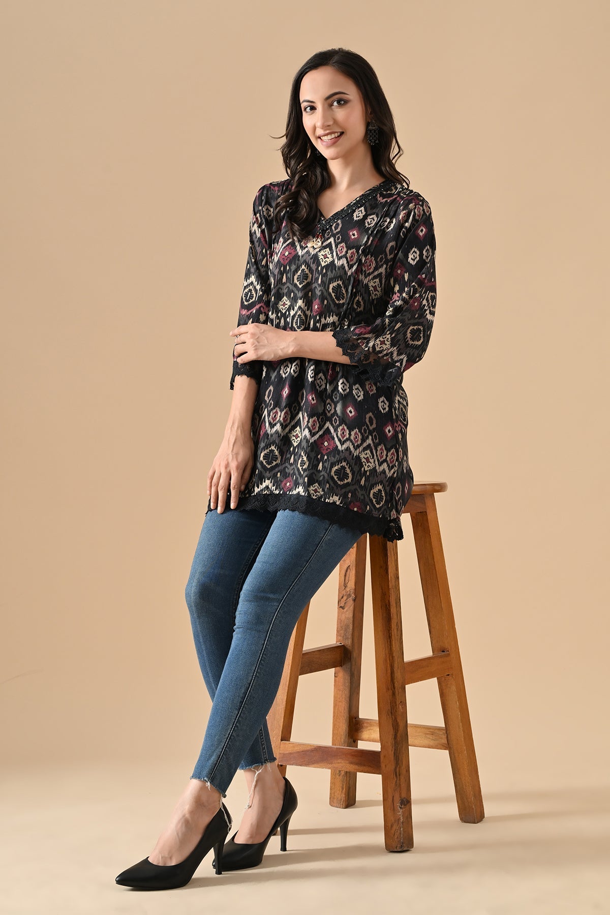 Sabhyata Ladies Western Kurti 1Pcs 255Mhk2501 Black