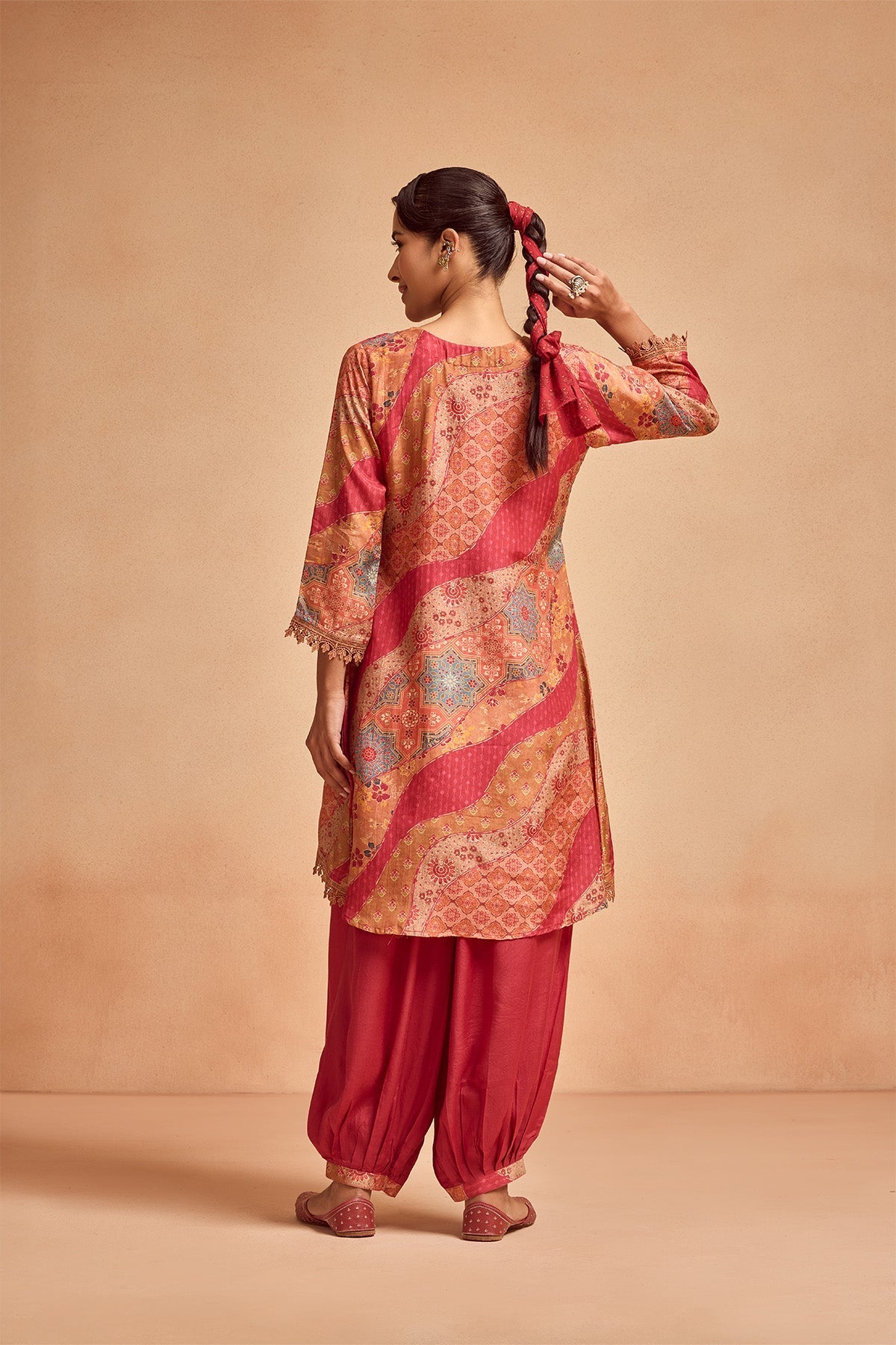 Sabhyata Ladies Western Kurti 2Pcs Set 255Nc2503 Pink