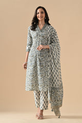 Sabhyata Ladies Western Kurti 3Pcs Set 255Sep2528 Cream