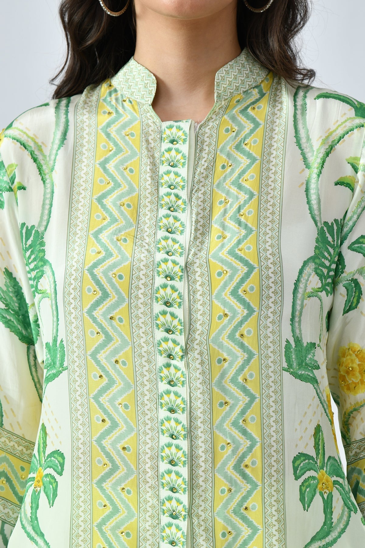 Sabhyata Ladies Western Kurti 3Pcs Set 256Nkc2501 Green