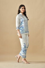Sabhyata Ladies Western Kurti 3Pcs Set 256Nkc2502 Cream