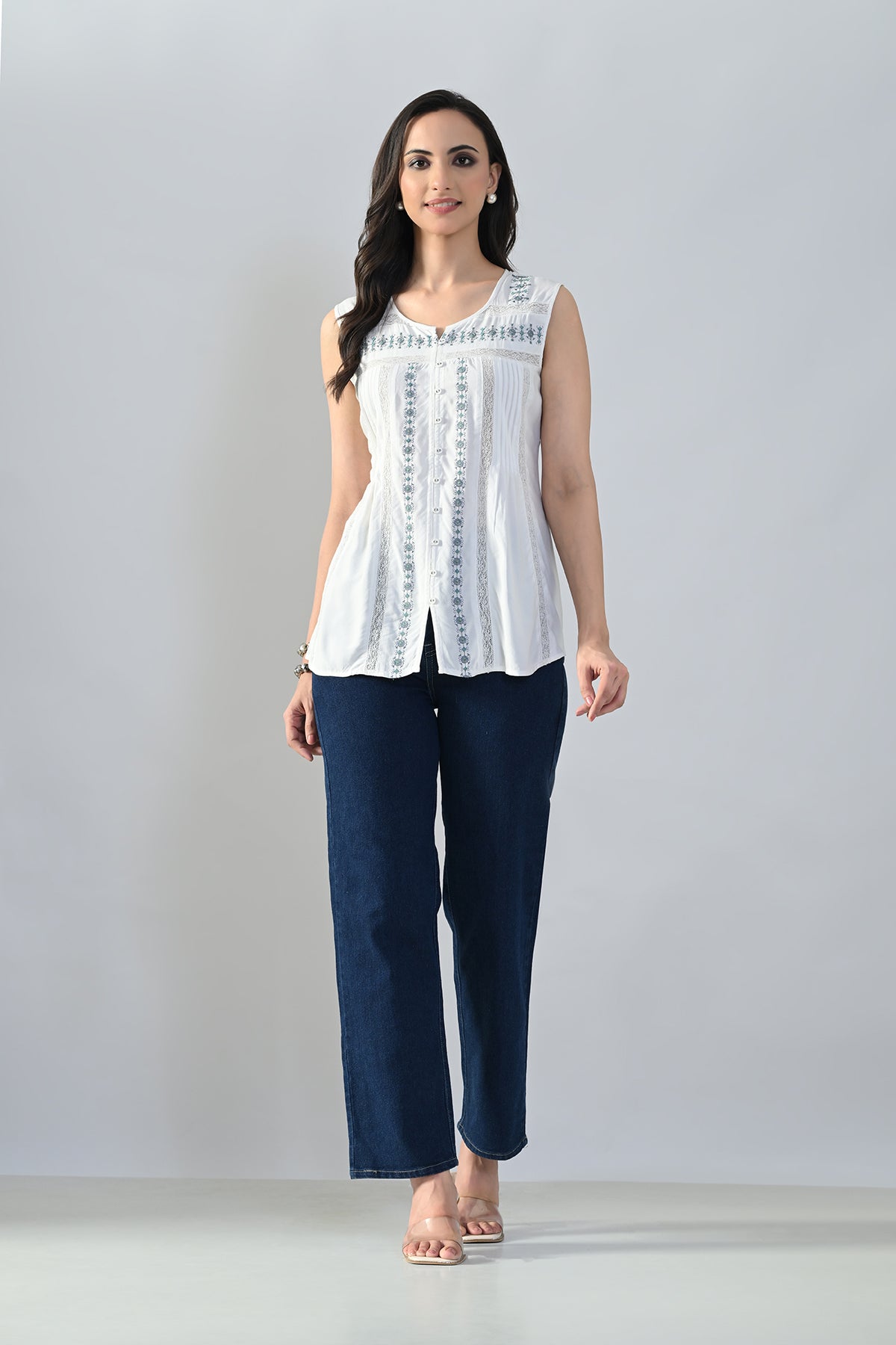 SABHYATA LADIES WESTERN KURTI 1PCS 258BSK1476B CREAM