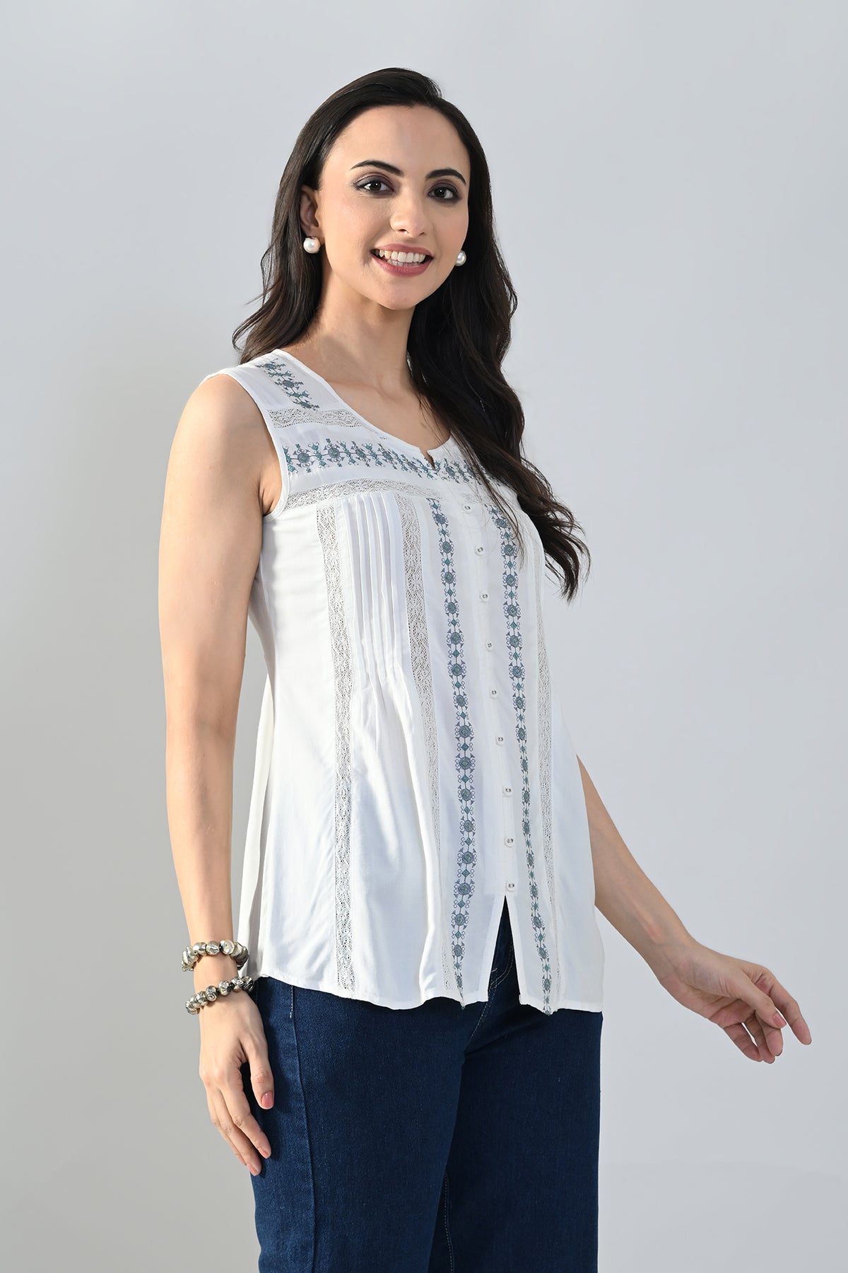 SABHYATA LADIES WESTERN KURTI 1PCS 258BSK1476B CREAM