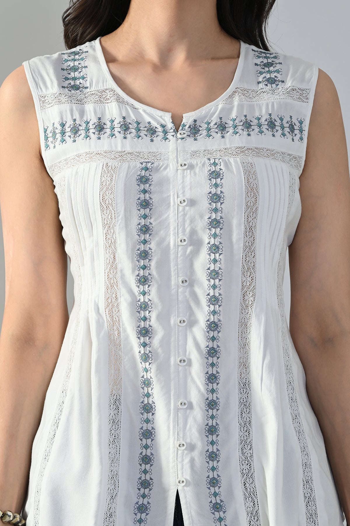 SABHYATA LADIES WESTERN KURTI 1PCS 258BSK1476B CREAM