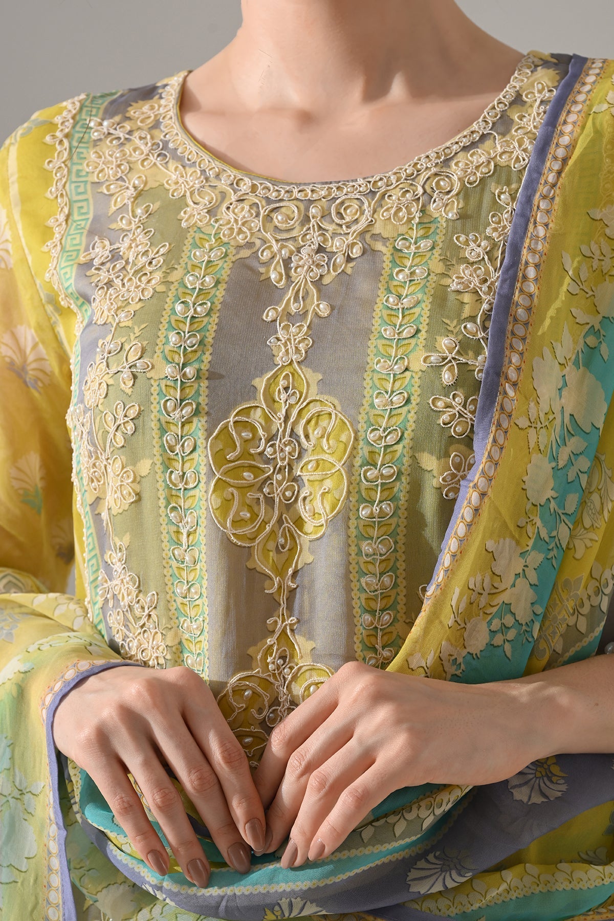 Mustard Printed Kurta Set