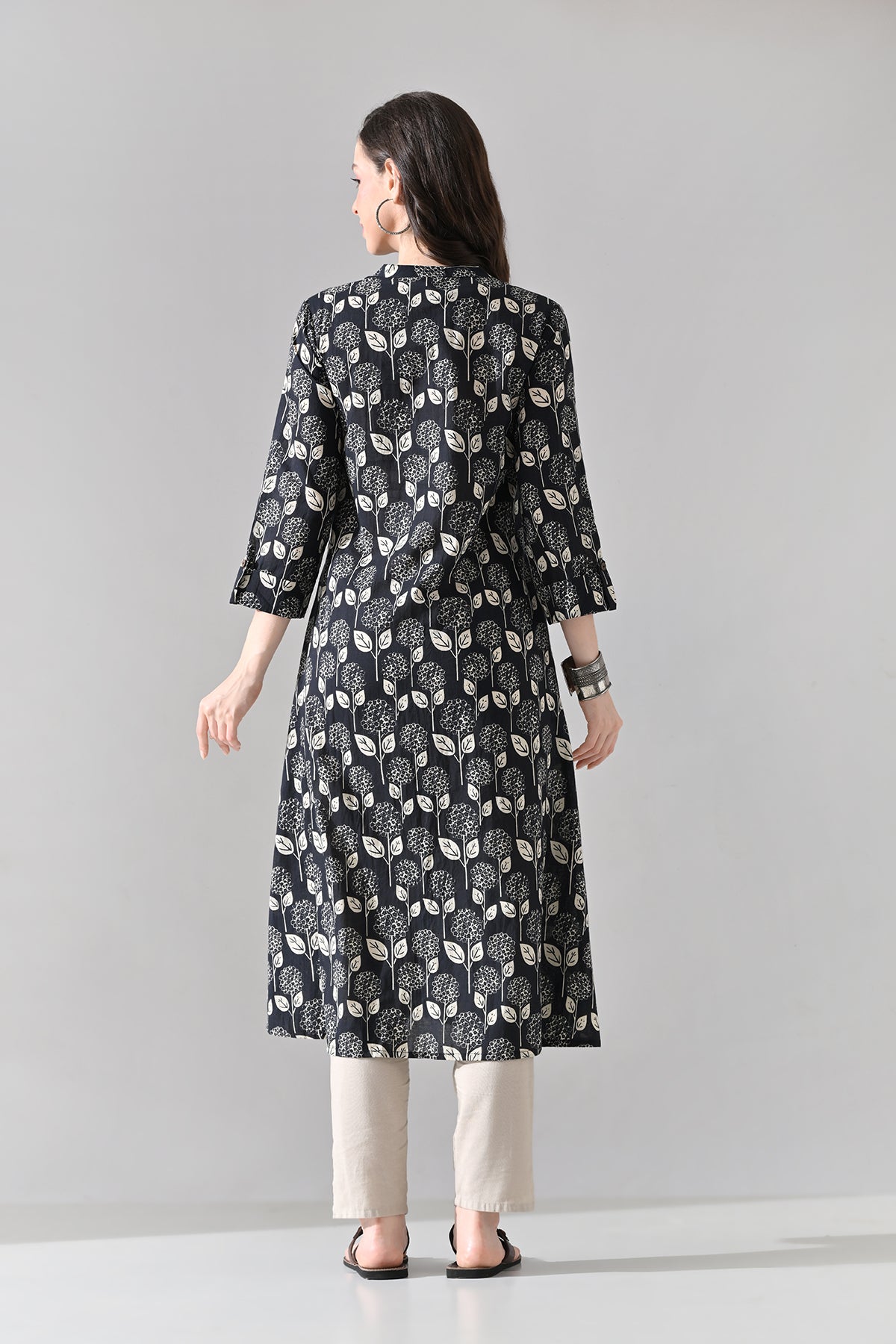 Black Printed Kurta