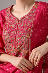 Pink Embroidered Kurta Set