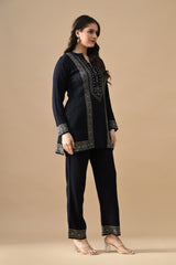 SABHYATA LADIES WESTERN W KURTI 2PCS SET 25ERSB8 NAVY