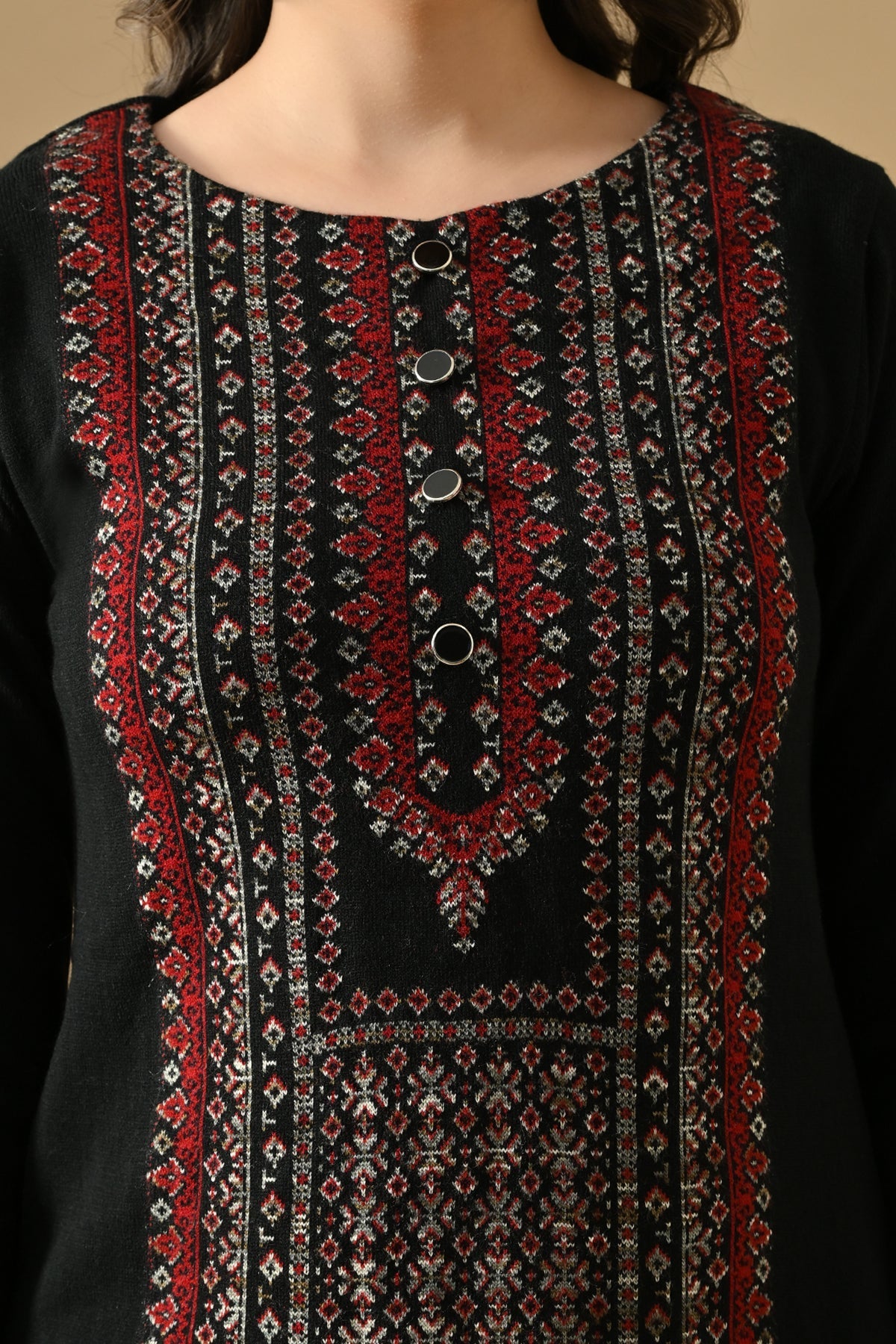 Sabhyata Ladies Western W Kurti 3Pcs Set 25Rnd5519 Black