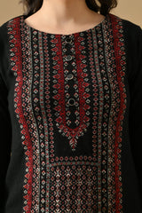 Sabhyata Ladies Western W Kurti 3Pcs Set 25Rnd5519 Black