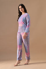 Winter Multi Ethnic Motifs Woven Co-Ord Set