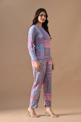 Winter Multi Ethnic Motifs Woven Co-Ord Set