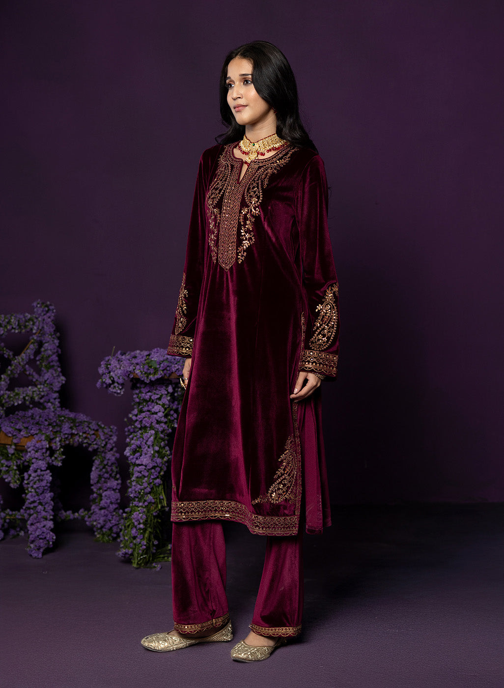 LAKSHITA LADIES WESTERN W KURTI 3PCS SET VL0213 9 MAROON