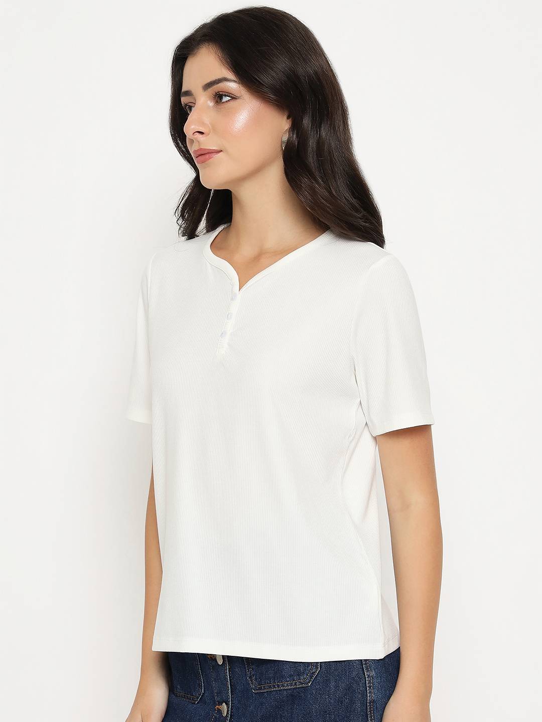 Madame Ladies Western Top H/S M5S11001 040 White
