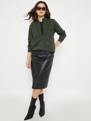 Madame Ladies Western Sweat Shirt M5W22148 29 Olive