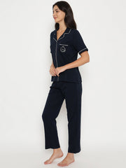 M-Secret Ladies Western Night Suit H/S S5S30055 026 Navy