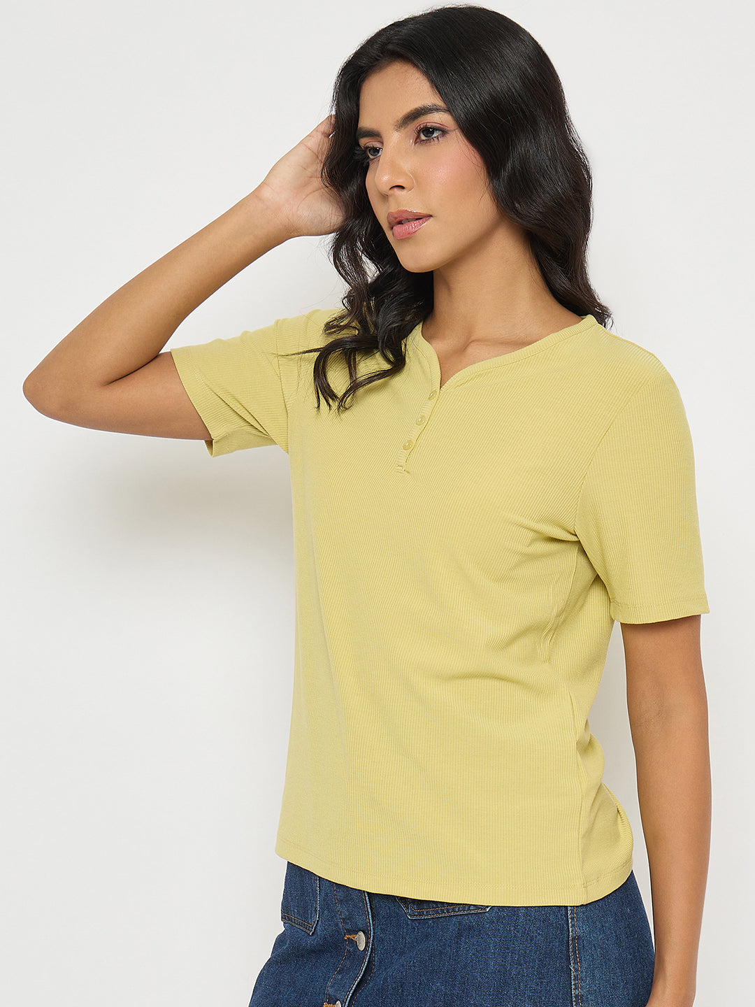Madame Ladies Western Top H/S M5S11001 048 Mustard