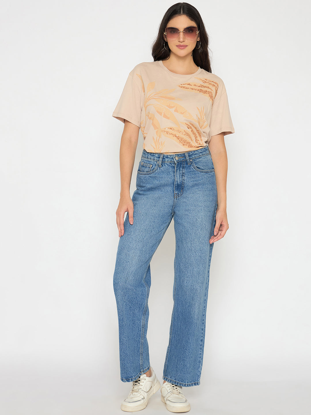 Madame Ladies Western Top H/S M5S11217 001 Beige