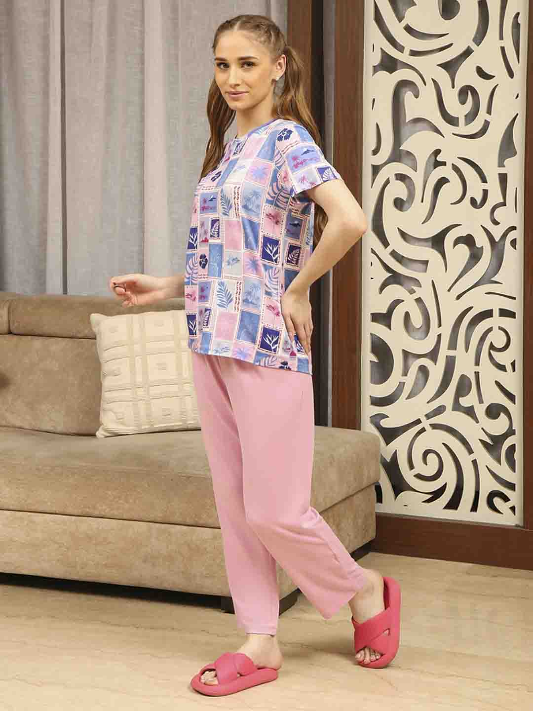 M-Secret Ladies Western Night Suit H/S S5S30052 031 Pink