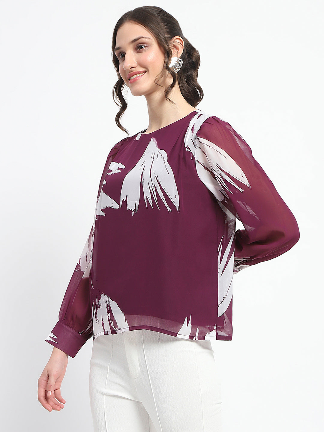 Madame Ladies Western Top F/S M4W18629 127 Plum