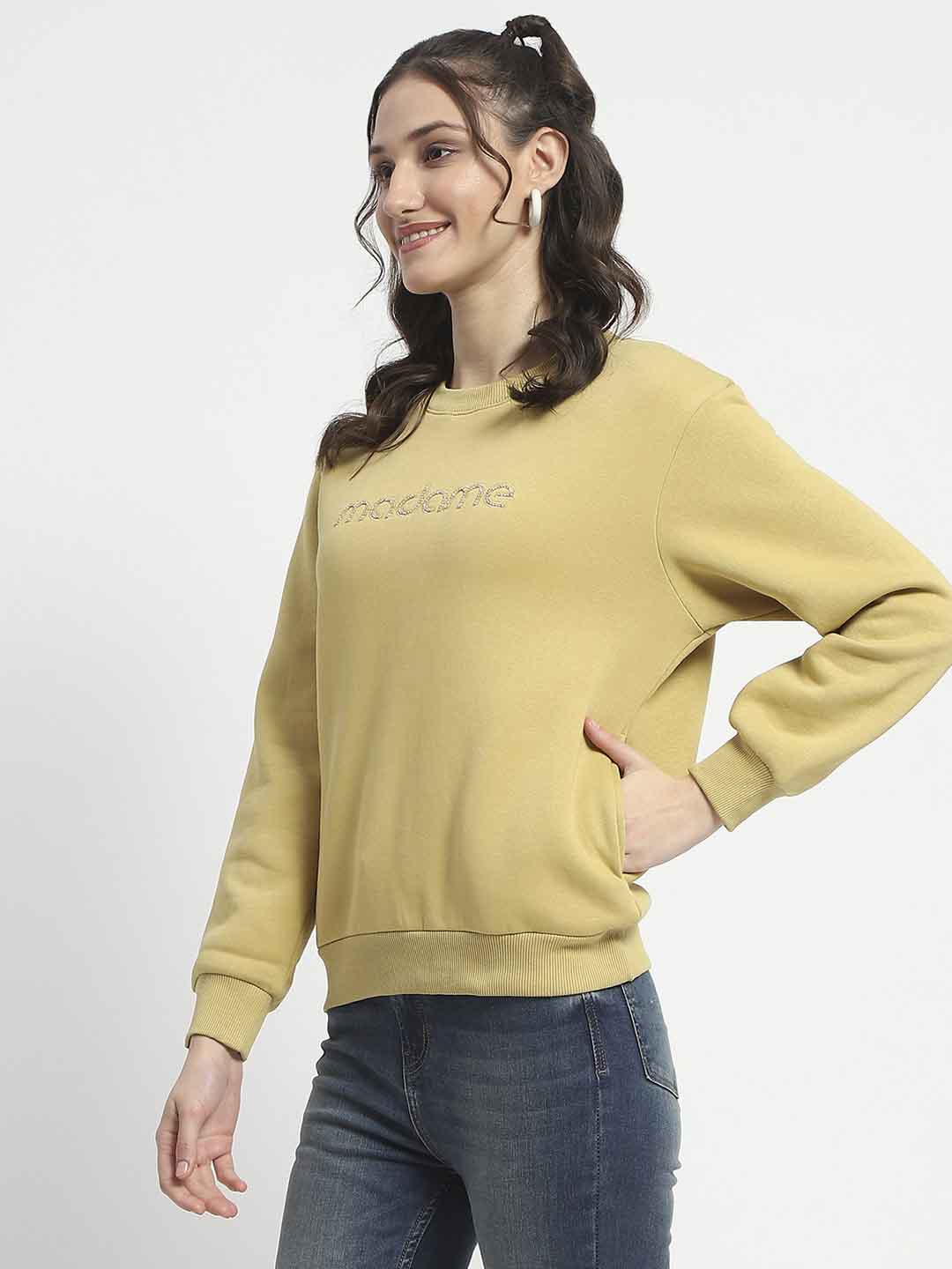 Madame Ladies Western Sweat Shirt M4W22261 764 Golden Yellow