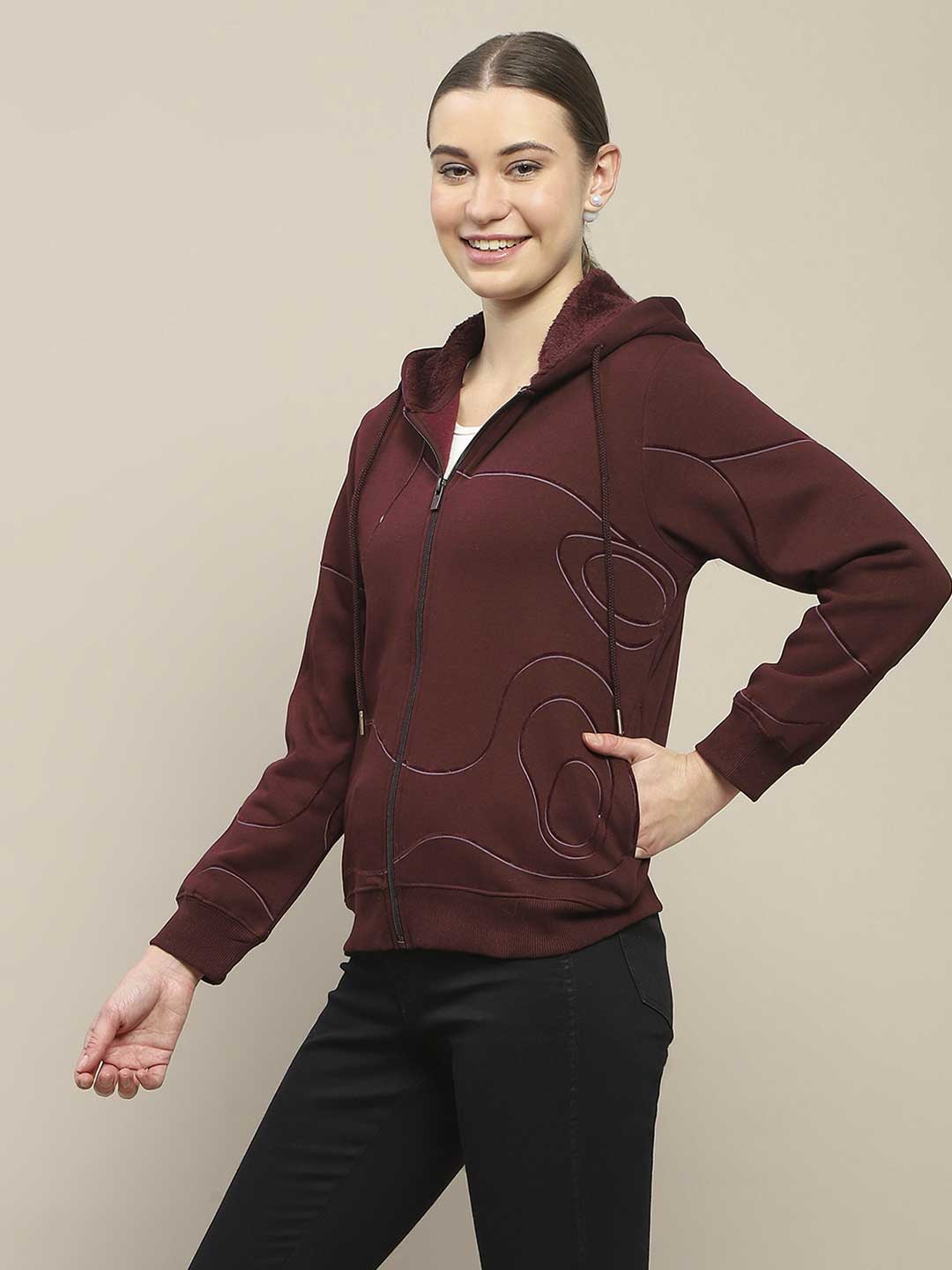 Madame Ladies Western Sweat Shirt M4W22354 045 Wine