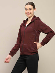 Madame Ladies Western Sweat Shirt M4W22354 045 Wine
