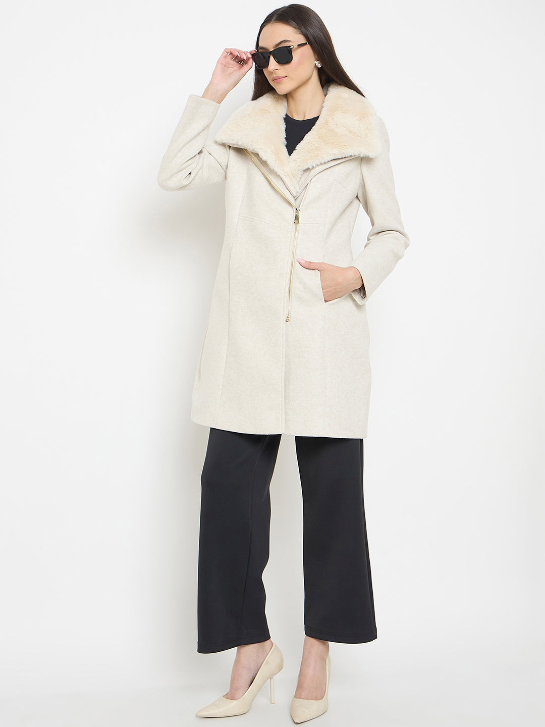 Madame Ladies Western Long Coat M5W20138 1 Off White