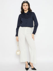 Madame Ladies Western Top H/S M5S18253 026 Navy