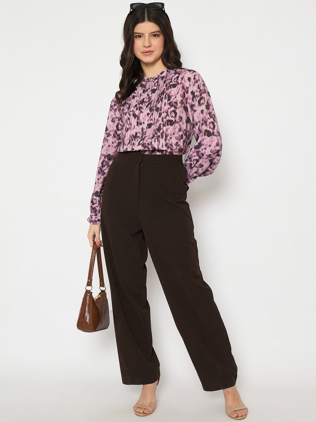 Madame Ladies Western Top H/S M4W18825 024 Mauve