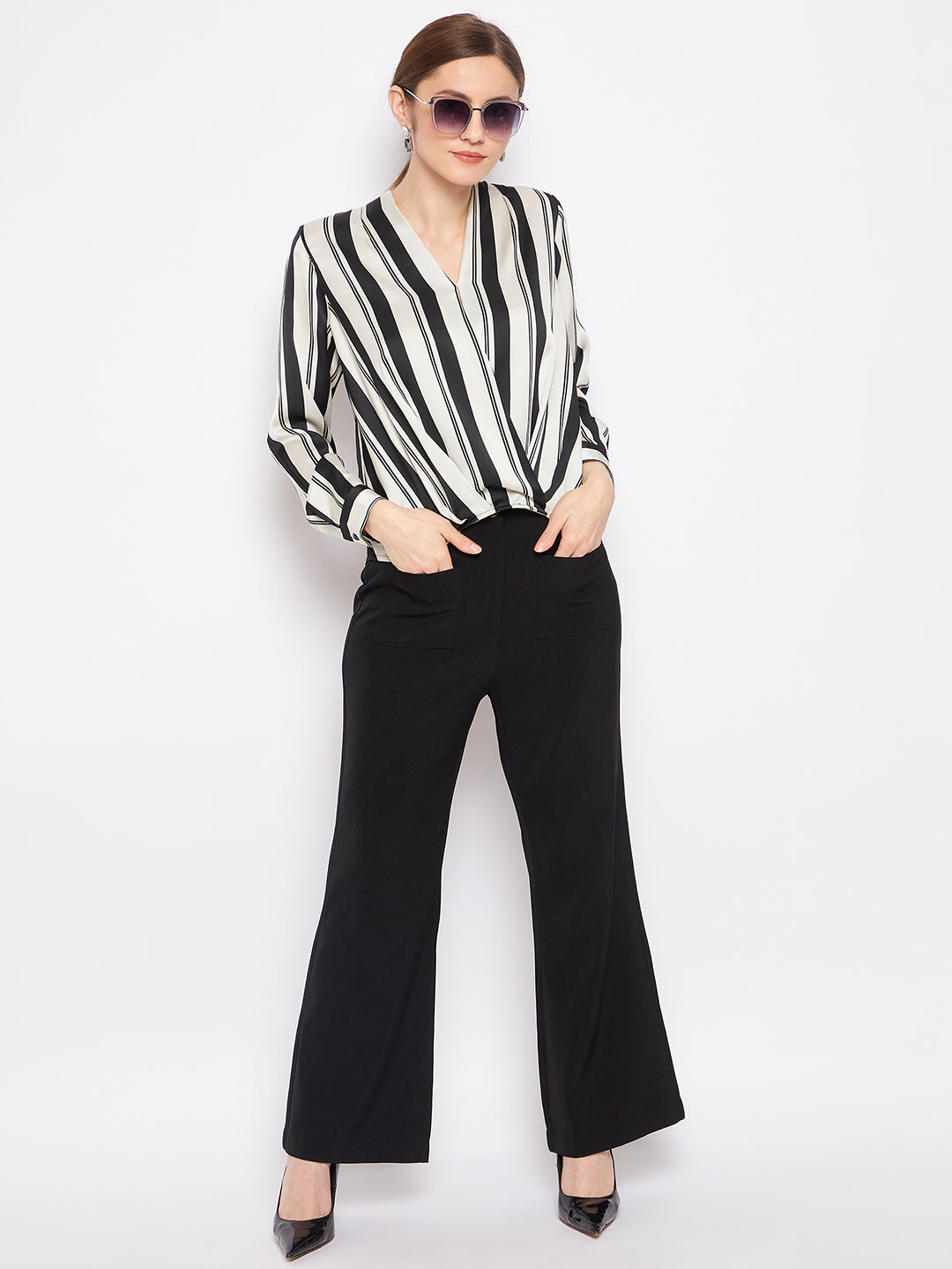 Madame Striped Black Shirt
