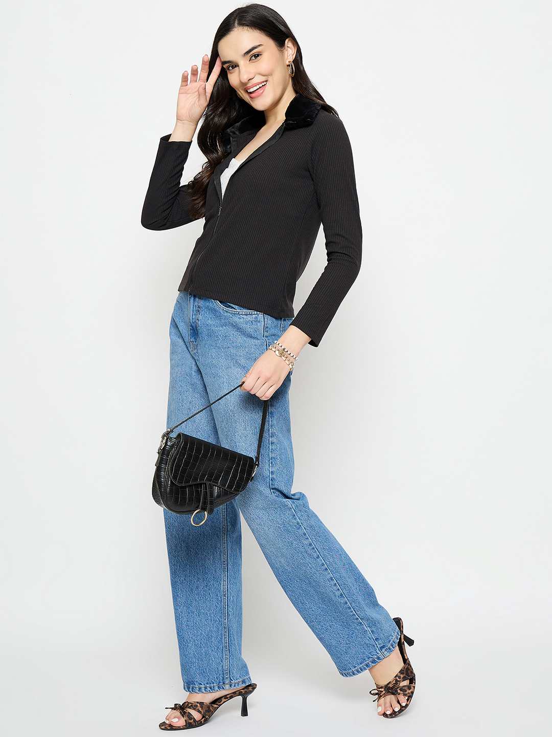 Madame Ladies Western Top F/S M5W15205 002 Black