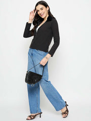 Madame Ladies Western Top F/S M5W15205 002 Black