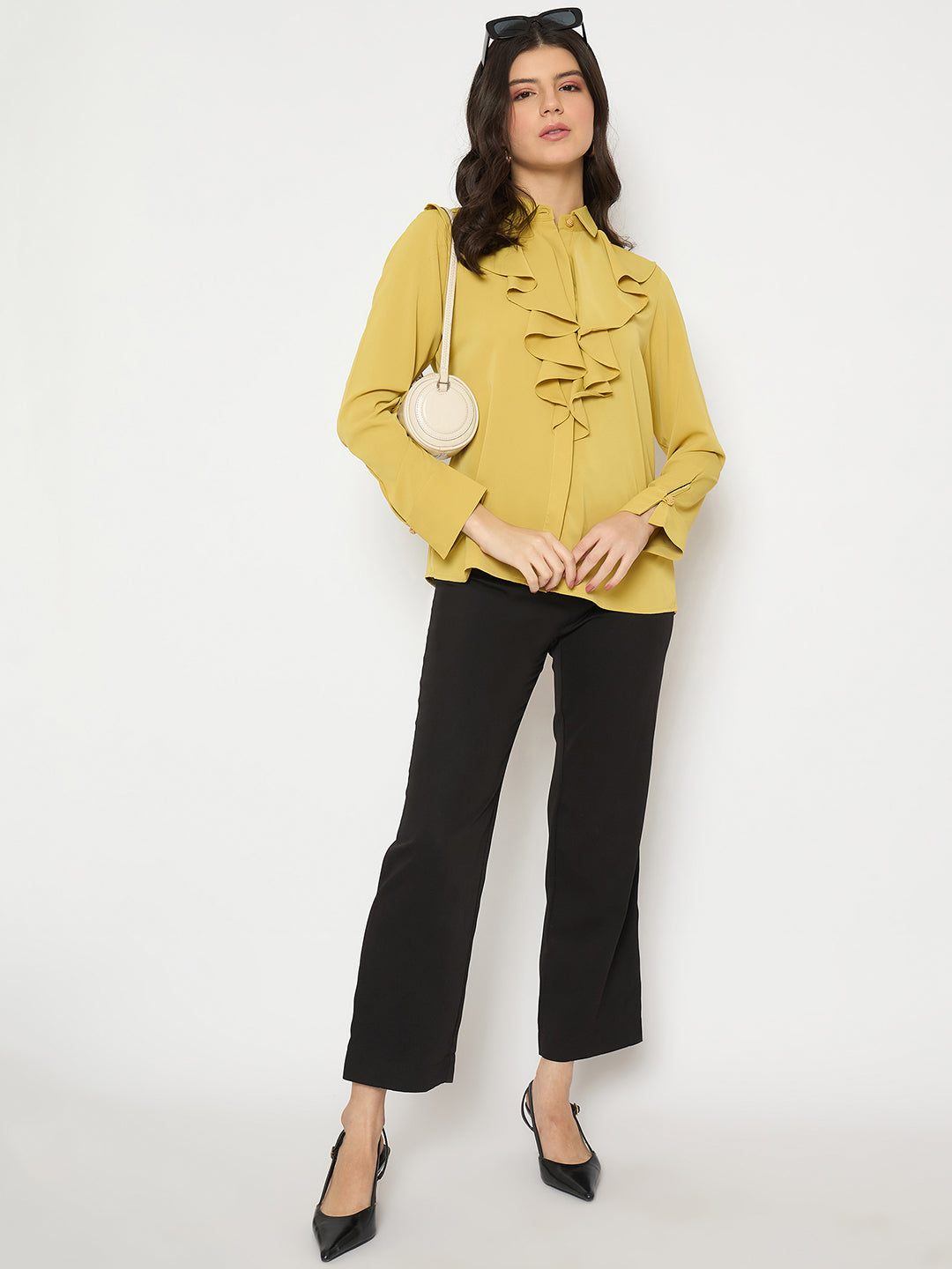 Madame Ladies Western Top H/S M4W18327 044 Yellow