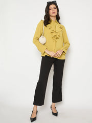 Madame Ladies Western Top H/S M4W18327 044 Yellow